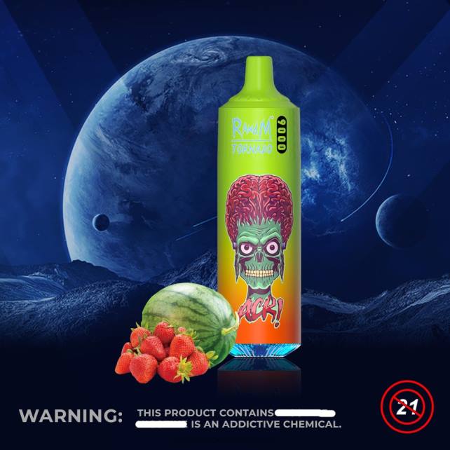 RandM Tornado 9000 Vape Pod Gerät 1 Stück Version 1 04LD128 - RandM Vape Kaufen Deutschland Erdbeerwassermelone