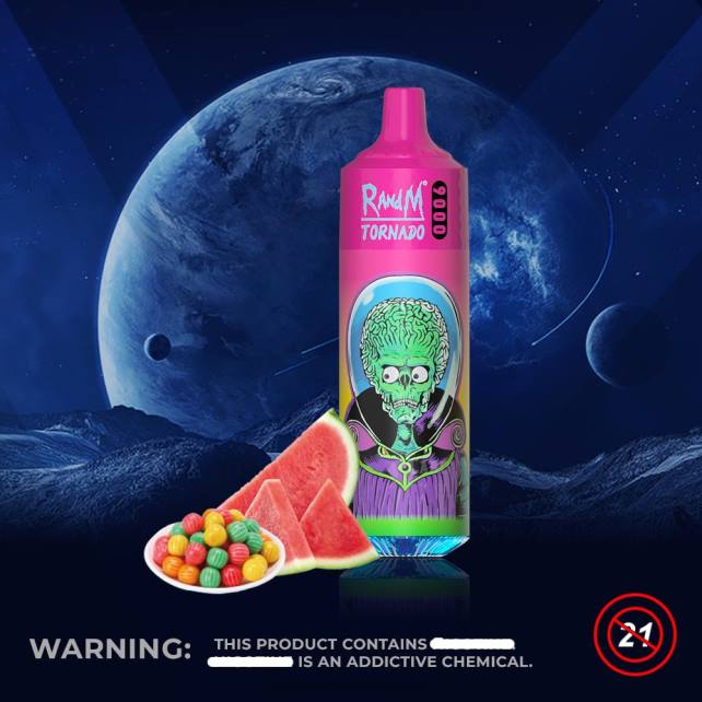 RandM Tornado 9000 Vape Pod Gerät 1 Stück Version 1 04LD130 - RandM Tornado Deutschland Wassermelonen-Kaugummi