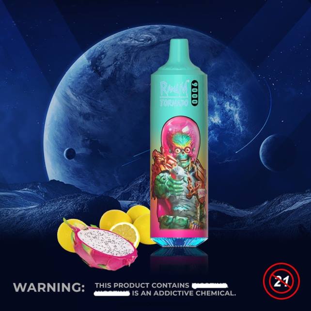 RandM Tornado 9000 Vape Pod Gerät 1 Stück Version 1 04LD132 - RandM Tornado Berlin pinke Limonade