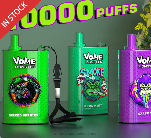 RandM Vome Monster 10000 Airflow Control Vape Pod Gerät 1St 04LD277 - RandM Vape Deutschland Kaufen üppiges Eis