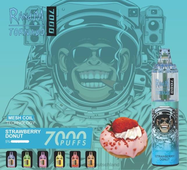 RandM Tornado 7000 Airflow Control Vape-Gerät 1St 04LD167 - RandM Vape Deutschland Kaufen Erdbeerdonut