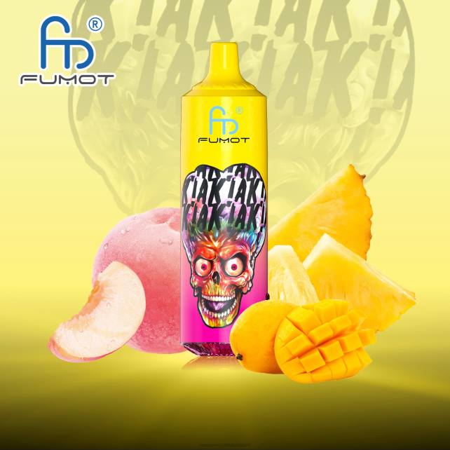 Fumot RandM Tornado 9000 Pro Vape-Gerät mit Akku und E-Juice-Display Version 1 04LD193 - RandM Vape München Pfirsich-Ananas-Mango