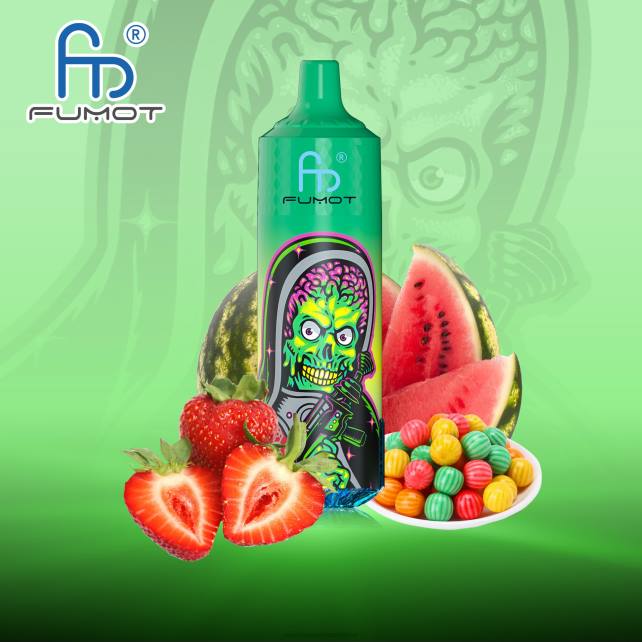 Fumot RandM Tornado 9000 Pro Vape-Gerät mit Akku und E-Juice-Display Version 1 04LD201 - RandM Tornado Germany Erdbeer-Wassermelonen-Kaugummi